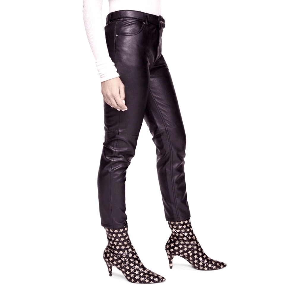 FREE‎ PEOPLE belted vegan leather pants size 24 - Picture 3 of 9
